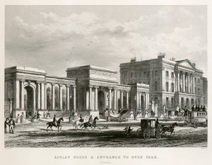 Apsley Evi, Hyde Park Köşesi, Londra, 1850 by Thomas Hosmer Shepherd