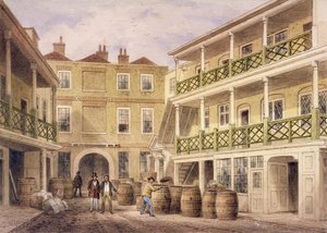 Bell Inn, Aldersgate Caddesi, Londra, 1857 by Thomas Hosmer Shepherd