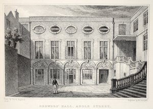 Londra'dan Brewer's Hall, Addle Caddesi ve Ondokuzuncu Yüzyıl barındaki Çevre. Jones und Co., 1827-1829 by Thomas Hosmer Shepherd