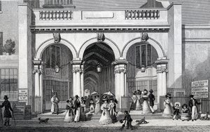 Burlington Arcade, Picadilly, William Tombleson tarafından kazınmış, 1828 by Thomas Hosmer Shepherd