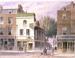 Oyma Red Lion Inn, Islington Green, ev tarihi 1660 by Thomas Hosmer Shepherd