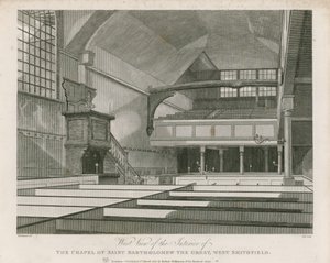 Büyük Aziz Bartholomew Şapeli, Batı Smithfield by Thomas Hosmer Shepherd