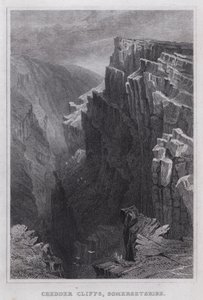 Cheddar Cliffs, Somersetshire (gravür) by Thomas Hosmer Shepherd