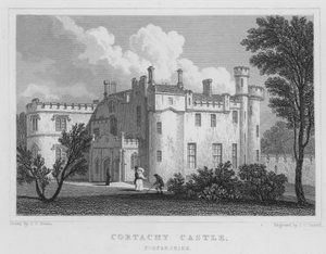 Cortachy Kalesi, Forfarshire (gravür) by Thomas Hosmer Shepherd