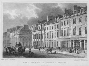 St Andrew Meydanı'nın Doğu Yakası, Edinburgh (gravür) by Thomas Hosmer Shepherd