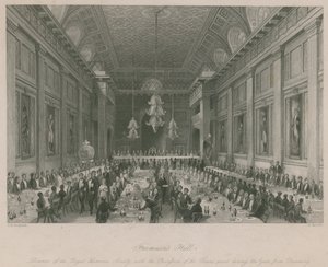 Mason Salonu; Royal Humane Society'nin akşam yemeği by Thomas Hosmer Shepherd
