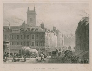 Holborn Köprüsü, Londra by Thomas Hosmer Shepherd
