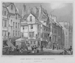 John Knox'un Evi, High Street, Edinburgh (gravür) by Thomas Hosmer Shepherd