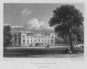 Kilgraston, Perthshire (gravür) by Thomas Hosmer Shepherd