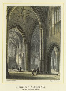 Lichfield Katedrali, kuzey transeptinden görünüm by Thomas Hosmer Shepherd