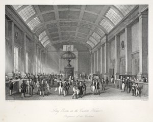 Özel Evdeki Uzun Oda, 'Kostümleri ve Törenleriyle Londra İç Mekanları' pub'ından. Joseph Mead, Londra, c.1843 (çelik oyma) by Thomas Hosmer Shepherd
