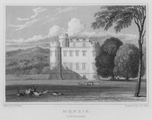 Monzie, Perthshire (gravür) by Thomas Hosmer Shepherd