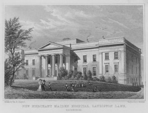New Merchant Maiden Hastanesi, Lauriston Lane, Edinburgh (gravür) by Thomas Hosmer Shepherd
