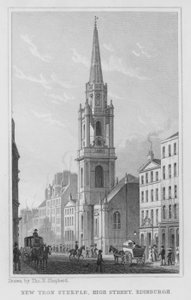 New Tron Steeple, High Street, Edinburgh (gravür) by Thomas Hosmer Shepherd