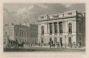 Yeni binalar Pall Mall East ve University Club House by Thomas Hosmer Shepherd
