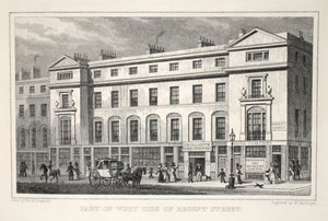 'Londra and it's Environs in the Nineteenth Century' barından Regent Caddesi'nin Batı Yakası'nın bir parçası. Jones und Co., 1827-1829 by Thomas Hosmer Shepherd
