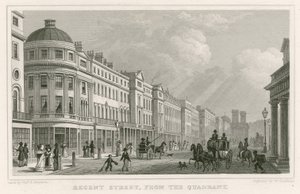 Çeyreğinden Regent Street, Londra, by Thomas Hosmer Shepherd