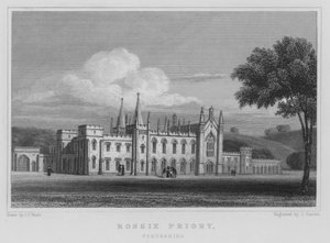 Rossie Manastırı, Perthshire (gravür) by Thomas Hosmer Shepherd