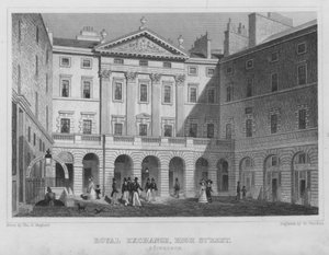 Royal Exchange, High Street, Edinburgh (gravür) by Thomas Hosmer Shepherd