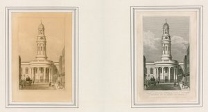 St Mary-le-bone için St Mary Kilisesi, Wyndham Place ve bölge Rectory by Thomas Hosmer Shepherd