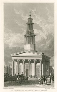 Aziz Pancras Kilisesi, batı cephesi by Thomas Hosmer Shepherd