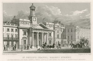 Aziz Philip Şapeli, Regent Caddesi, Londra by Thomas Hosmer Shepherd