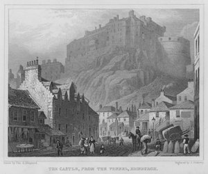 Kale, Vennel, Edinburgh'dan (gravür) by Thomas Hosmer Shepherd
