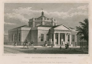 Guildhall, Westminster, Londra by Thomas Hosmer Shepherd