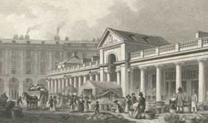 N.W. yeni Covent Garden pazarının cephesi, 1827-30 by Thomas Hosmer Shepherd