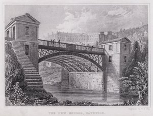 Yeni Köprü, Bathwick (gravür) by Thomas Hosmer Shepherd