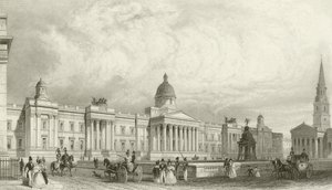 Yeni Ulusal Galeri, Trafalgar Meydanı, Londra by Thomas Hosmer Shepherd