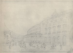 Çeyrek, Regent Caddesi, 1822, 1920 by Thomas Hosmer Shepherd