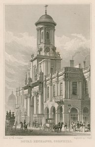 Royal Exchange, Cornhill, Londra by Thomas Hosmer Shepherd