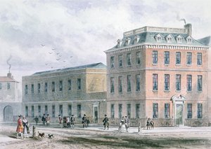View of Soho Square and Carlisle House  by Thomas Hosmer Shepherd