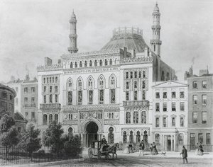 Kraliyet Bilim ve Sanat Panoptikonunun Görünümü, 1825 (litografi) by Thomas Hosmer Shepherd
