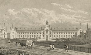 Whittingtons Almshouses Highgate, 1827 by Thomas Hosmer Shepherd
