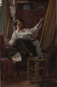 Sanatçının Stüdyosunda Otoportresi by Thomas Hovenden