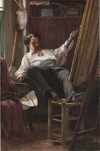Sanatçının Stüdyosunda Otoportresi by Thomas Hovenden