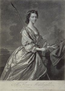Flora MacDonald (1722-90), J. Faber tarafından oyulmuş, 1747 (mezzotint gravür) by Thomas Hudson