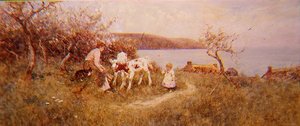 buzağıları beslemek by Thomas James Lloyd