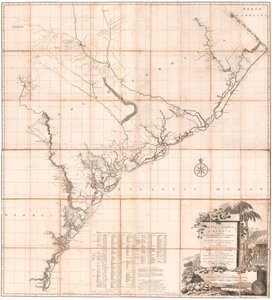 Güney Carolina Haritası ve Georgia'nın Bir Kısmı, De Brahm