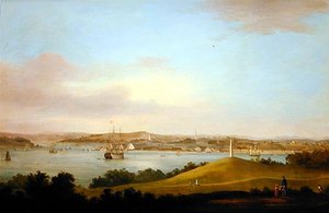 Tamar Halicinden Bir Görünüm, Plymouth (panelde yağ) by Thomas L. Hornbrook