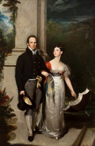 Bay ve Bayan James Dunlop, c.1825 (tuval üzerine yağlıboya) by Thomas Lawrence