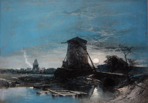 Mehtaplı Hollanda Manzarası by Thomas Leeson the Elder Rowbotham