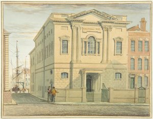 Meclis Odaları, Prince Caddesi (kağıt üzerine sulu boya) by Thomas Leeson the Elder Rowbotham