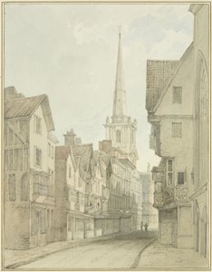 Broad Street (kağıt üzerine sulu boya) by Thomas Leeson the Elder Rowbotham