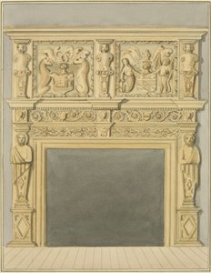 1632 tarihli, 128 Redcliffe Caddesi'ndeki baca (kağıt üzerine suluboya) by Thomas Leeson the Elder Rowbotham