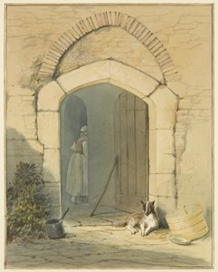 Çiftlik evi girişi by Thomas Leeson the Elder Rowbotham