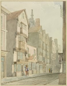 Mary-le-Port Caddesi (kağıt üzerine sulu boya) by Thomas Leeson the Elder Rowbotham