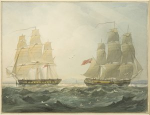 Batı Hintli 'Birlik' ve 'Ann' Bristol Kanalı'na geliyor by Thomas Leeson the Elder Rowbotham